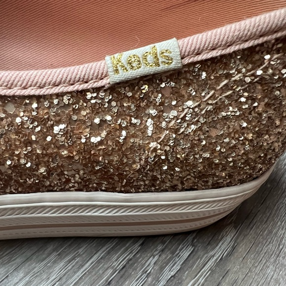 Kate Spade Keds Rose Gold Sparkle Shoes- 7.5 - Picture 3 of 7